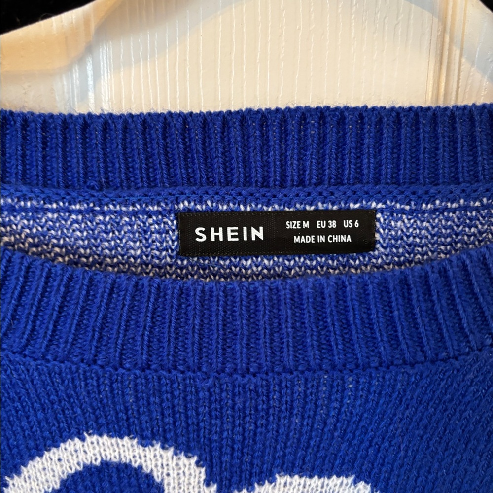 Blue Heart Sweater Womens Medium - Picture 3 of 3